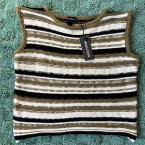 Pretty little thing knitted striped vest